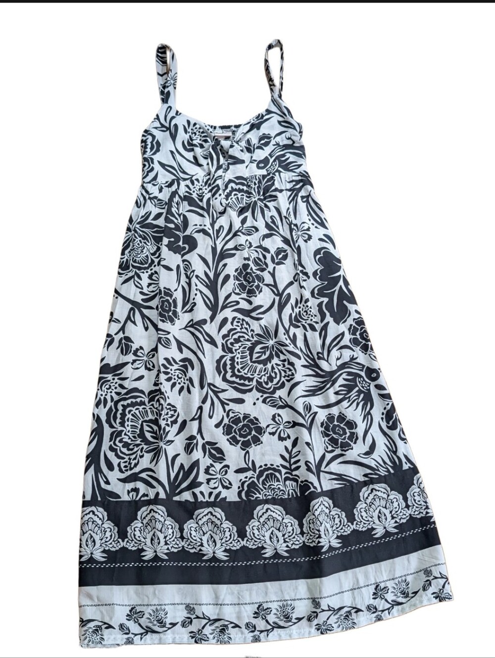 Knox Rose Viscose Blend Floral Print Keyhole Beach Vacation Summer Dress NWOT